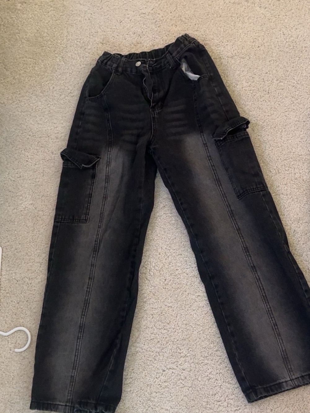 Black Women's Cargo-Style Jeans